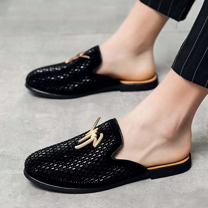 Luxury Men Slipper Mules Backless Half shoes-Pre-Order